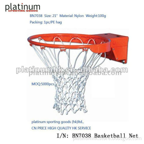 Basketball net(Nylon, 12 hook,8 knot,21" length)